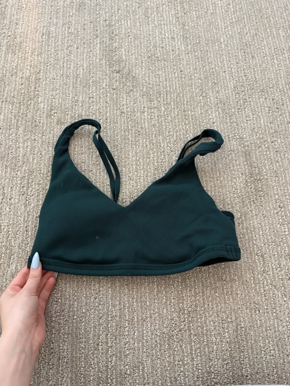 OFFLINE AERIE - Ribbed Bralette in Deep Green